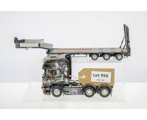 Manufacturer  - WSI | Description - Scania Streamline Topline 6x4 Thomas Stein The Expendables also Goldhofer Trailer | Stock