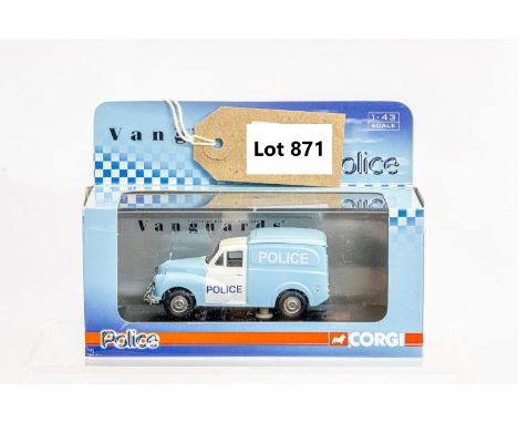 Manufacturer  - Vanguards | Description - Morris Minor Van - Glasgow Police | Stock Code - VA01123 | Notes - None| Scale - 1: