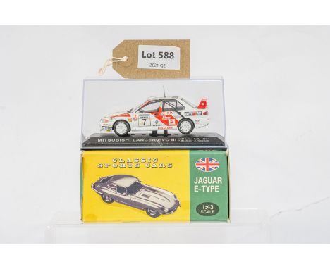 Manufacturer  - Atlas &amp; Minichamps | Description - Mitsubishi Lancer Evo III &amp; Jaguar E-Type | Stock Code - N/A | Not