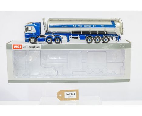 Manufacturer  - WSI | Description - Scania R Highline with Triaxle Tanker Trailer H J Van Bentum | Stock Code - 01-1448 | Not