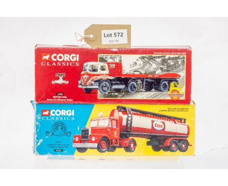 Manufacturer  - Corgi | Description - Esso Tanker Trailer &amp; Albion With Flatbed &amp; Load - Russell - In Wrong Box - Cod