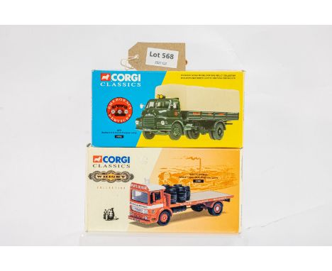 Manufacturer  - Corgi | Description - Albion Clydesdale Platform Lorry - White Horse / Bedford S General Purpose Lorry - AFS 