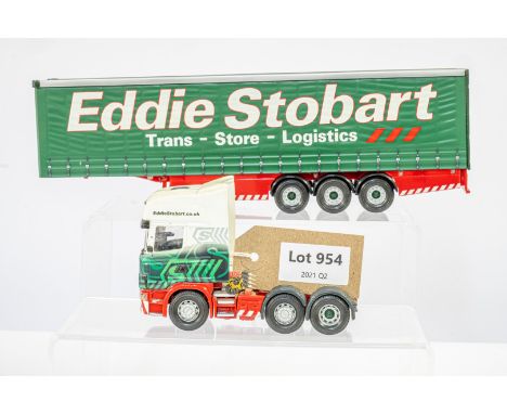 Manufacturer  - Corgi | Description - Scania Topline Curtainside Trailer - Eddie Stobart | Stock Code - CC12936 | Notes - No 