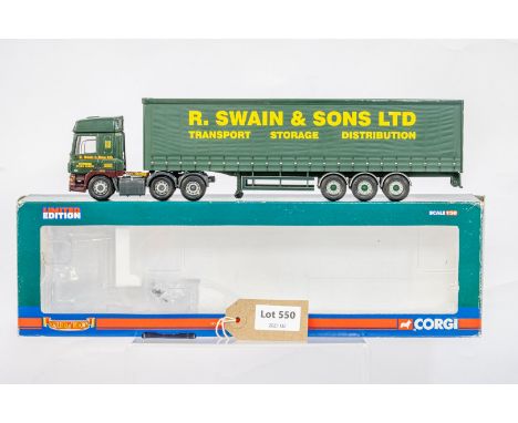 Manufacturer  - Corgi | Description - DAF CF Curtainside - R Swain &amp; Son Ltd | Stock Code - CC13601 | Notes - | Scale - 1