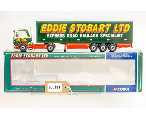 Manufacturer  - Corgi | Description - Scania Box Trailer - Eddie Stobart | Stock Code - 76602 | Notes - None| Scale - 1:50 | 