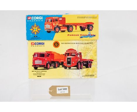 Manufacturer  - Corgi | Description - Leyland Artic Platform Lorry - Smiths Of Eccles / Leyland Articulated Flatbed &amp; Atl