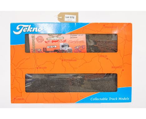 Manufacturer  - Tekno | Description - Scania T164 6x2 &amp; Lowloader Trailer, Scania 141 4x2 &amp; Scania 143 6x2  | Stock C