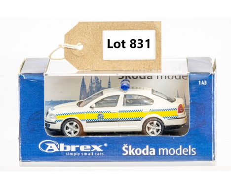 Manufacturer  - Abrex | Description - Skoda Octavia - Police | Stock Code - N/A | Notes - Code 3| Scale - 1:43 | Certificate 