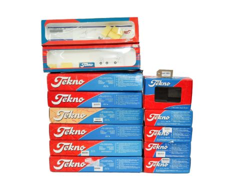 Manufacturer  - N/A | Description - 13 Empty Tekno Boxes | Stock Code - N/A | Notes - N/A| Scale - N/A | Certificate - No