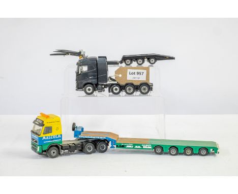 Manufacturer  - N/A | Description - 2 Assorted Loose Tractor Units and 2 Lowloader Trailers (Tekno W H Malcolm) | Stock Code 