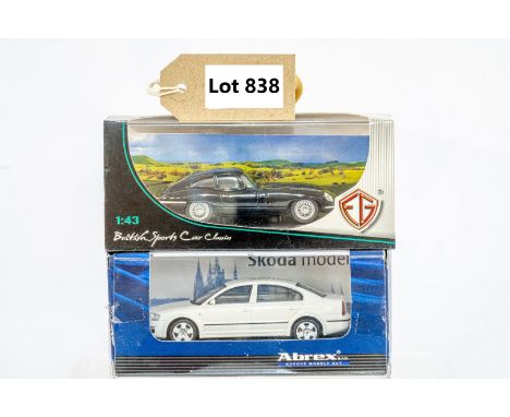 Manufacturer  - N/A | Description - 2 x Boxed Car Models - Jaguar E-Type &amp; Skoda Super  | Stock Code - N/A | Notes - None