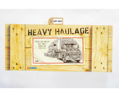 Manufacturer  - Corgi | Description - Scania King Trailer With Tower Crane Load - Thomas Herron | Stock Code - CC12804 | Note