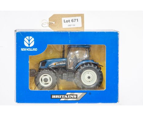 Manufacturer  - Britains | Description - New Holland TS135A Tractor | Stock Code - 40785 | Notes - | Scale - 1:50 | Certifica