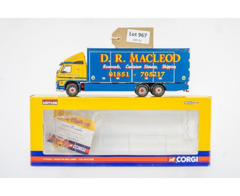 Manufacturer  - Corgi  | Description - Volvo FM Box Lorry D R MacLeod | Stock Code - CC13520 | Notes - | Scale - 1:50 | Certi