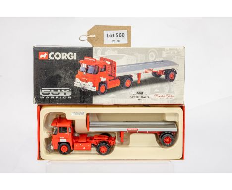 Manufacturer  - Corgi | Description - Guy Warrior Platform Trailer - BRS | Stock Code - 29201 | Notes - | Scale - 1:50 | Cert