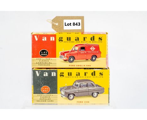 Manufacturer  - Vanguards | Description - Ford Anglia Van - London Transport / Ford 100E  - Grey | Stock Code - VA4007 &amp; 