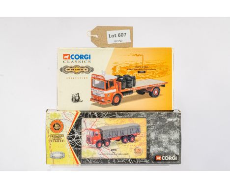 Manufacturer  - Corgi | Description - AEC MKV 8 Wheel Platform Lorry - BRS / Albion Clydesdale Platform Lorry - White Horse |