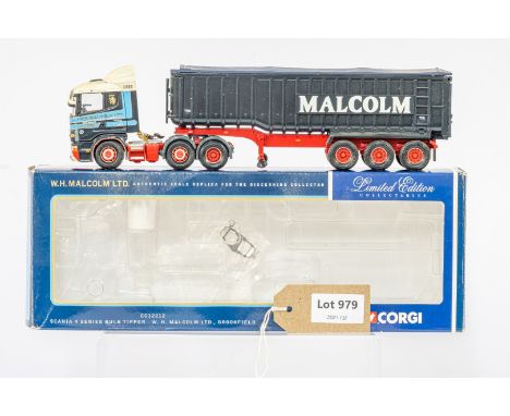 Manufacturer  - Corgi | Description - Scania 4 Series Bulk Tipper - WH Malcolm Ltd - Cert No | Stock Code - CC12212 | Notes -