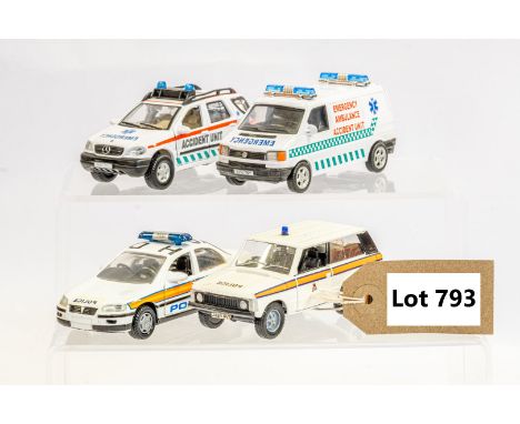 Manufacturer  - N/A | Description - 4 x Assorted Police Vehicles | Stock Code - N/A | Notes - None| Scale - 1:43 | Certificat