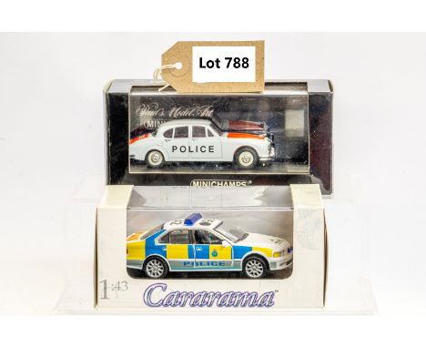 Manufacturer  - N/A | Description - 2 x Assorted Police Cars | Stock Code - N/A | Notes - Possible Code 3| Scale - 1:43 | Cer