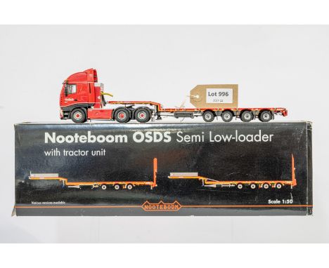 Manufacturer  - WSI | Description - Nooteboom Iveco 6x4 W/OSDS 4 axle | Stock Code - 9571 | Notes - | Scale - 1:50 | Certific