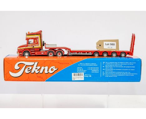 Manufacturer  - Tekno | Description - Scania 3-Series Low Loader Trailer - Sandy Kydd | Stock Code - 58786 | Notes - No Cert|