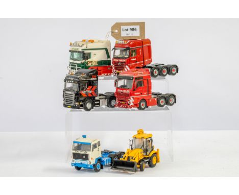 Manufacturer  - n/a | Description - 5 x  Loose Trucks &amp; 1 Digger | Stock Code - ? | Notes - No boxes| Scale - 1:50 | Cert