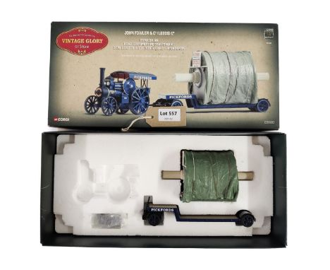 Manufacturer  - Corgi | Description - Fowler B6 Road Locomotive (Talisman) Low Loader &amp; Cylinder Load - Pickfords | Stock