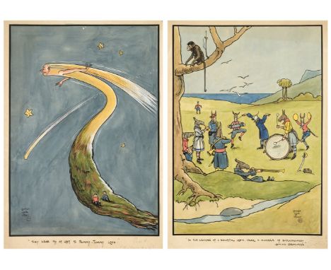 Vicary (Charles Lane, 20th c.). A collection of original watercolours and drawings, to illustrate The Rummy-Tummy Book by Sam