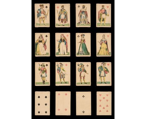 Translucent playing cards. Translucent Playing Cards with hidden erotic illustrations, [Paris, France?], c.1865, a complete d