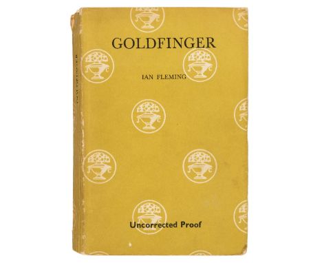 Fleming (Ian). Goldinger, uncorrected proof, London: Jonathan Cape, 1958, original wrappers, a little rubbed at folds, small 