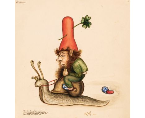 Birk (Hans, Dietrich 1916-1997). The Story of Little Puck and the Slippers, 1945, 11 watercolours, depicting various scenes f