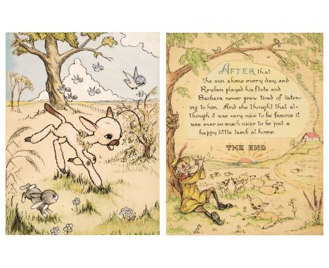 Campbell (Barbara, Mary, 20th Century). Barbara Lamb, [1944], watercolour, pencil, pen and ink, original illustrations for Ba