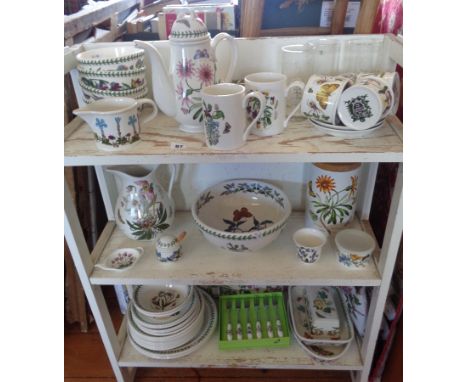 Large quantity of Portmeirion "Botanic Garden" pottery, inc. rolling pin, cased cake forks and mixing bowl, etc.