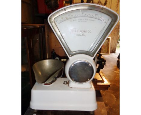 Surrey Scale Co. enamel shop scales