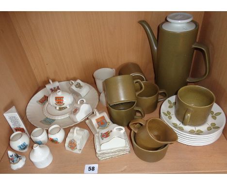 Collection of Goss crested china and a 1970's J &amp; G Meakin 'Maidstone' coffee set