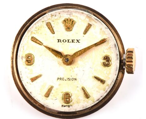 Rolex ladies reference 9943 gold precision wristwatch, the signed dial with baton and Arabic numeral hour marker, with a sign