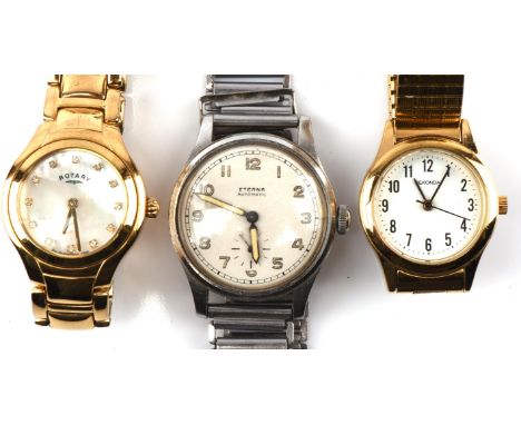 Group of watches, including two Rotary watches, a Sekonda watch, a Tissot watch, an Eterna and a Cameree Cuss & Co watchCondi