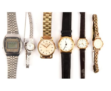 Roamer a gentleman's Popular gold plated wristwatch,with signed dal, fitted with a manual wind movement and stainless steel c