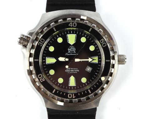 Fouchmeister  A 1937 reference TO253 gentleman's  Divers watch in stainless steel case, with unidirectional bezel surmounting