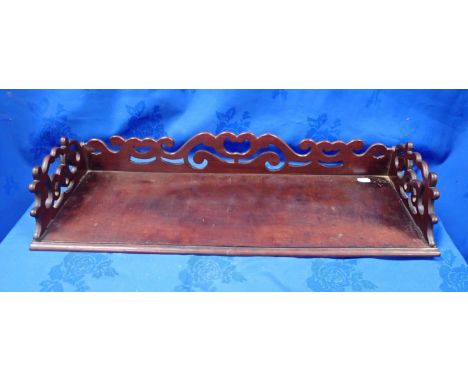 A VICTORIAN ROSEWOOD BOOK TROUGH 