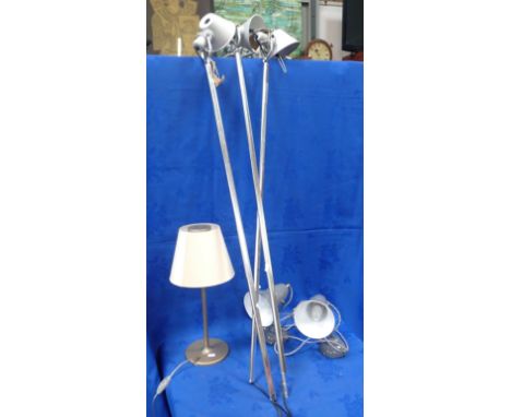 A PAIR OF 'ANGLEPOISE' STYLE WALL LIGHTS and other modern lighting
