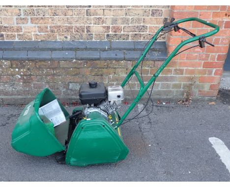 A SUFFOLK PUNCH CYLINDER PETROL LAWNMOWER with a Kawasaki FJ100D engine