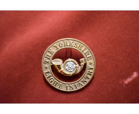 British Yorkshire Light Infantry ) The King's Own Victorian Other Ranks Helmet Plate Centre 1887-1901, second type (Bi-metal 