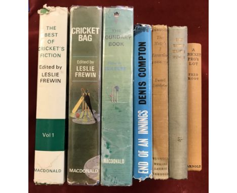 7 Cricket books including The Match I Remember Denzil Batchelor (no dustjacket) 1950 First Edition, Kent Cricket Matches 1719