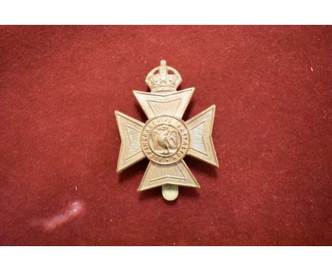 Oxford and Buckinghamshire Light Infantry (Buckinghamshire Battalion) WWI Territorial Cap Badge (Brass), slider. K&amp;K: 173
