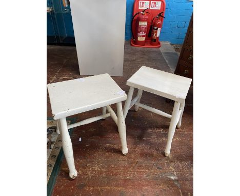 Two vintage wooden stools. Shipping unavailable 