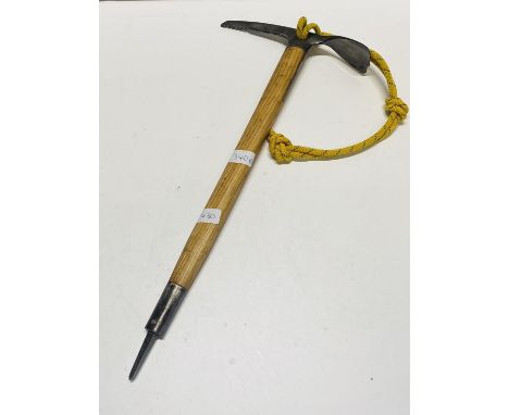A vintage rock climbers ice axe 
