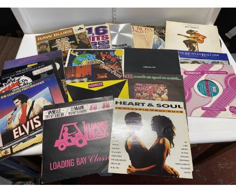 A selection of mixed genre LP's including Jimi Hendrix, Beatles, Diana Ross, shipping unavailable 