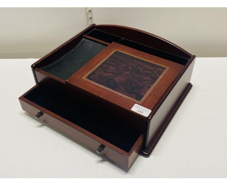 A vintage wooden writing / jewellery box 